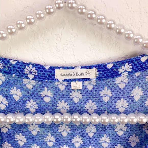 Poupette St Barth Lucy Blue Mini Dress Lace Up - Picture 6 of 8